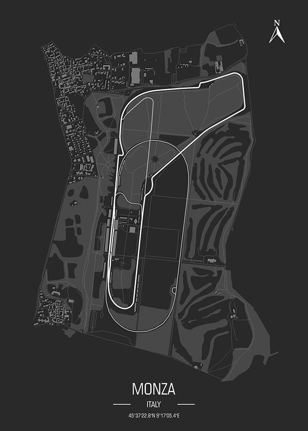 Схема трассы Autodromo di Monza