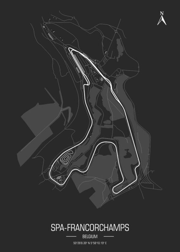 Схема трассы Spa-Francorchamps
